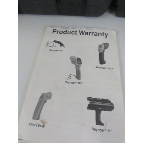 283 - RAYTEK RAYNGER FIXED INFRARED THERMOMETER AND A CORDLESS DREMEL (IN GOOD WORKING ORDER WITH CHARGER)