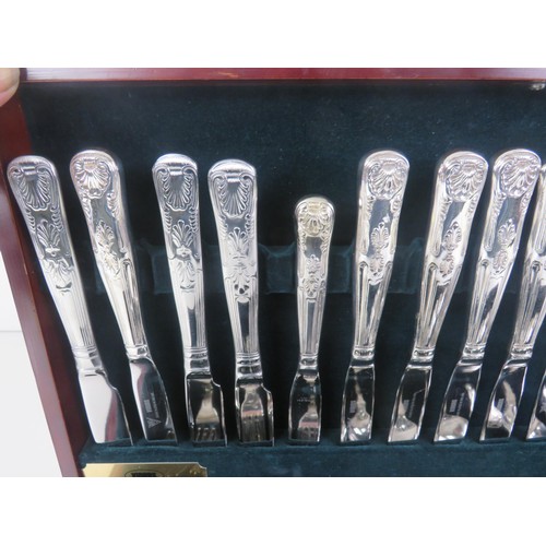 286 - VINERS 44 PIECE WOODEN CANTEEN OF CUTLERY