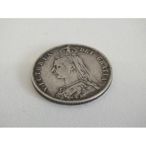 118 - VERY FINE 1887 VICTORIA SILVER HALFCROWN COIN