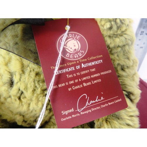 73 - CHARLIE BEAR 5th ANNIVERSARY COLLECTION - THOMAS - RETIRED & TAGGED WITH BAG, IN V.G.C