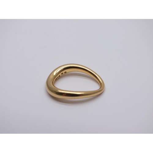 94 - GEORGE JENSEN 18ct OFFSPRING RING SIZE J, Weight 7.3g