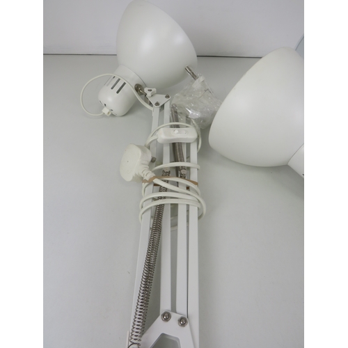 301 - 3 x IKEA ANGLEPOISE STYLE CLAMP ON DESK LIGHTS