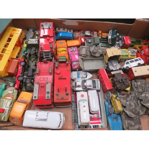 302 - A LARGE COLLECTION OF VINTAGE PLAYWORN DIECAST