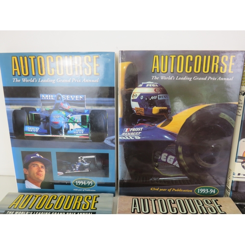 304 - 6 x AUTOCOURSE ANNUALS AND SPORTING BOOKS