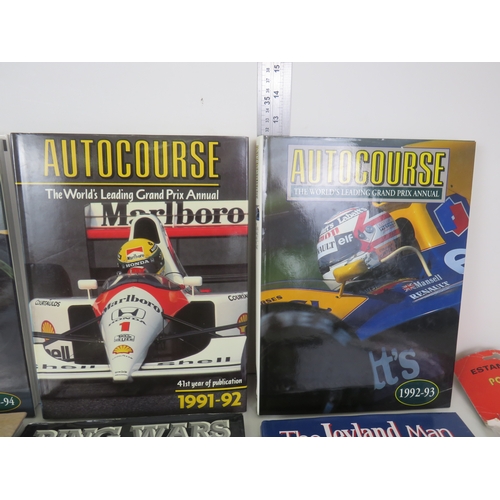 304 - 6 x AUTOCOURSE ANNUALS AND SPORTING BOOKS