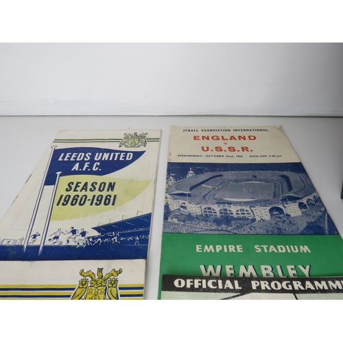 104 - SHOE BOX FULL OF OLD FOOTBALL AND RUGBY LEAGUE PROGRAMMES 1950's AND 60's INCLUDES WAKEFIELD TRINITY... 