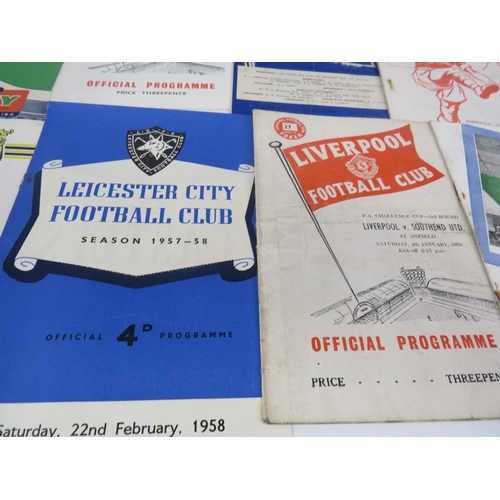 104 - SHOE BOX FULL OF OLD FOOTBALL AND RUGBY LEAGUE PROGRAMMES 1950's AND 60's INCLUDES WAKEFIELD TRINITY... 