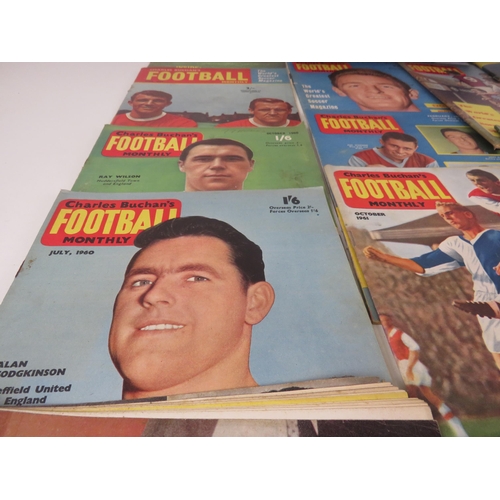 105 - 39 x CHARLES BUCHAN'S FOOTBALL MONTHLY MAGAZINES 1950's AND 60's