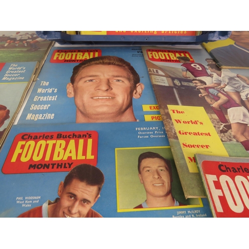 105 - 39 x CHARLES BUCHAN'S FOOTBALL MONTHLY MAGAZINES 1950's AND 60's