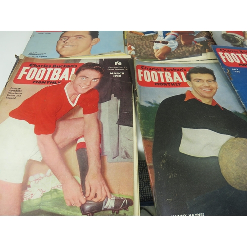 105 - 39 x CHARLES BUCHAN'S FOOTBALL MONTHLY MAGAZINES 1950's AND 60's