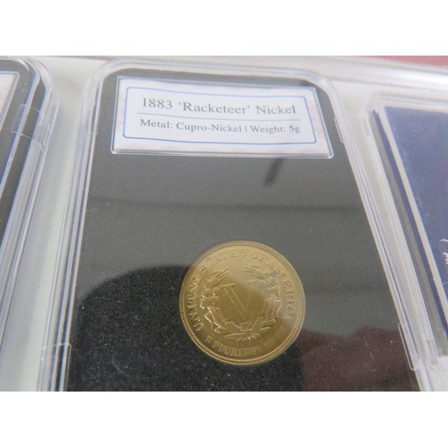 52 - TRAY OF COINS INCLUDES CASED, COMMEMORATIVE, THE CENTENARY OF WWI £5 COIN COLLECTION AND ST GEORGE A... 