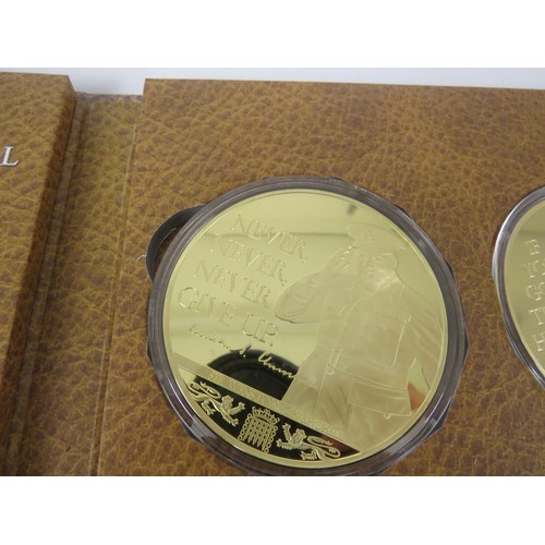 54 - 8 x COIN COLLECTIONS INCLUDES REMEMBERING WWII, VE DAY CHRONICLE, WINSTON CHURCHILL ETC