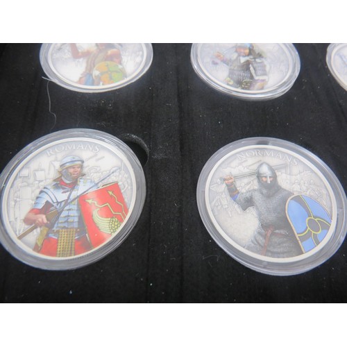 56 - OVERSIZED COLLECTORS COINS AND SETS INCLUDES WARRIORS OF THE ANCIENT WORLD etc