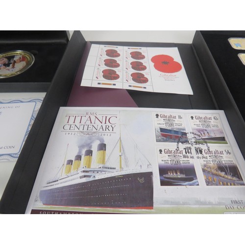 60 - COIN COLLECTIONS, PROOF COINS AND STAMPS INCLUDES LTD EDITION COMMEMORATIVE INGOT SERIES ETC