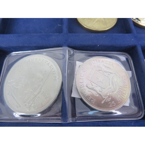 63 - 2 x COIN CASES OF ASSORTED COINS INCLUDES PROOF COINS, 2008 CHINESE PANDA 1oz SILVER COIN etc