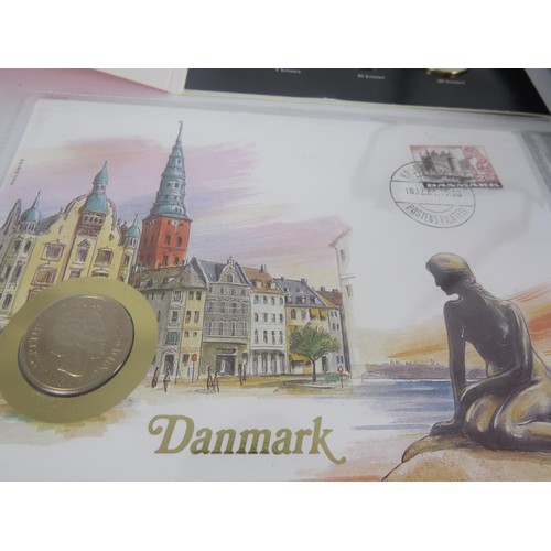 64 - COLLECTORS COINS INCLUDES CHINA COMMEMORATIVE COIN COLLECTION, DENMARK COVER COINS AND COIN SET etc