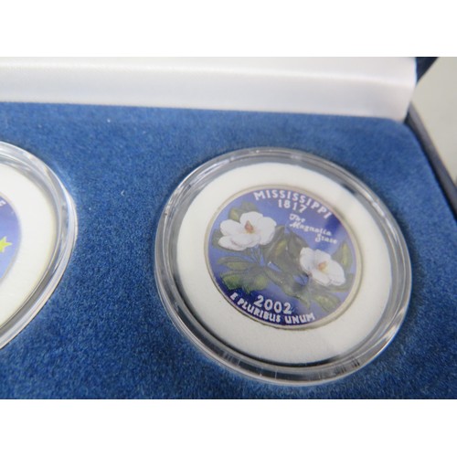 65 - COIN SETS INCLUDES COASTAL WILDFIRE 101 COLLECTION, 2002 COLOURED STATEHEAD QUARTER DOLLARS etc