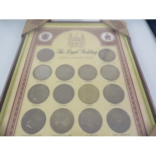 67 - COIN COLLECTIONS INCLUDES THE ROYAL WEDDING COLLECTION, BRITISH LEGION WWII HISTORY COLLECTION AND A... 