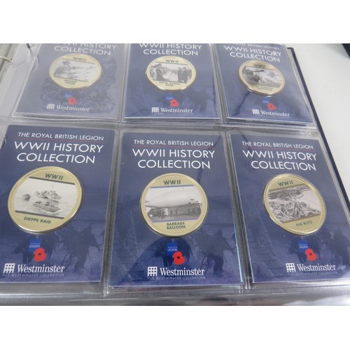 67 - COIN COLLECTIONS INCLUDES THE ROYAL WEDDING COLLECTION, BRITISH LEGION WWII HISTORY COLLECTION AND A... 