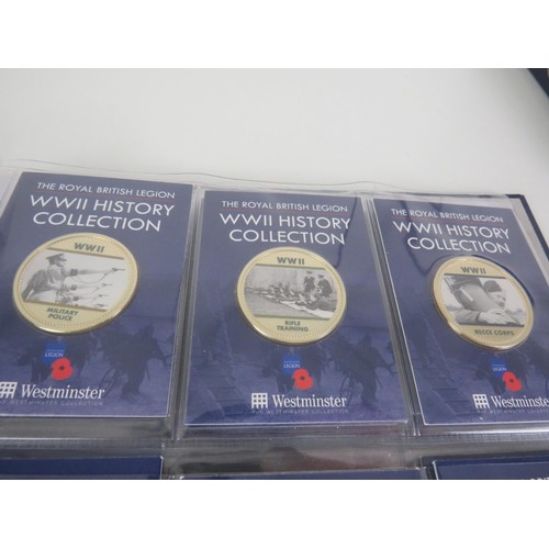 67 - COIN COLLECTIONS INCLUDES THE ROYAL WEDDING COLLECTION, BRITISH LEGION WWII HISTORY COLLECTION AND A... 