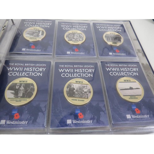 67 - COIN COLLECTIONS INCLUDES THE ROYAL WEDDING COLLECTION, BRITISH LEGION WWII HISTORY COLLECTION AND A... 