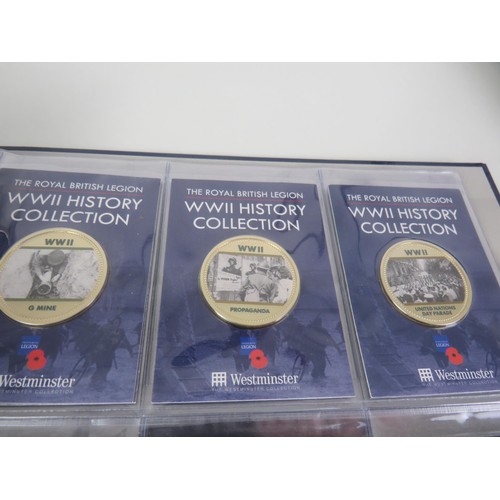 67 - COIN COLLECTIONS INCLUDES THE ROYAL WEDDING COLLECTION, BRITISH LEGION WWII HISTORY COLLECTION AND A... 