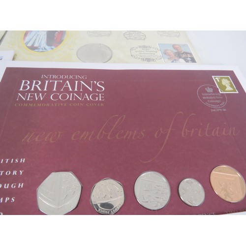 68 - TRAY OF COIN 1ST DAY COVERS PROOF SETS INCLUDES COMMEMORATIVE 30th ANNIVERSARY OF DECIMALIZATION etc