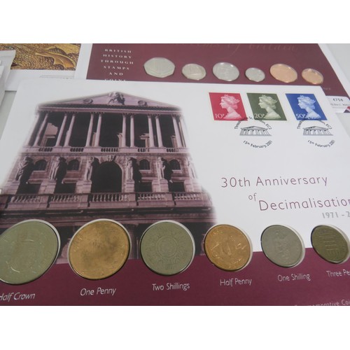 68 - TRAY OF COIN 1ST DAY COVERS PROOF SETS INCLUDES COMMEMORATIVE 30th ANNIVERSARY OF DECIMALIZATION etc