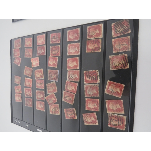 118 - 2 x PAGES OF VICTORIAN STAMPS, PENNY REDS AND EUROPEAN