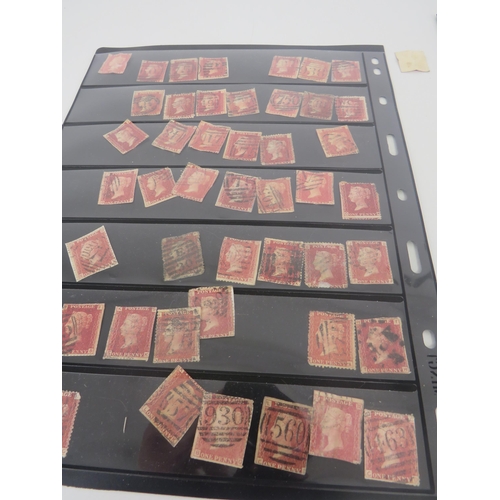 118 - 2 x PAGES OF VICTORIAN STAMPS, PENNY REDS AND EUROPEAN