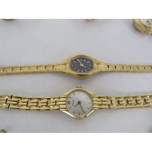 125 - 14 x SEKONDA WATCHES INCLUDING WATER RESISTANT, GOLD TONE ETC