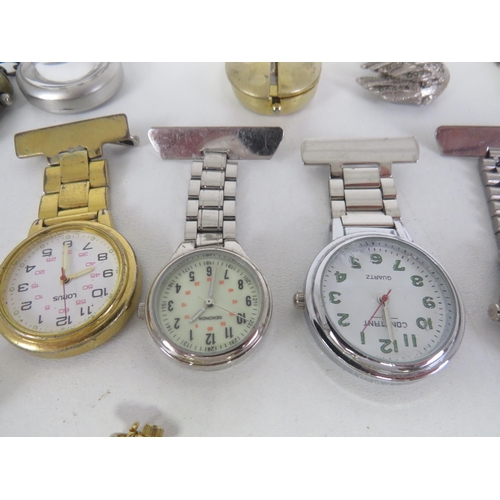 204 - SELECTION OF FOB AND NURSES WATCHES INCLUDING SEKONDA, CONSTANT etc