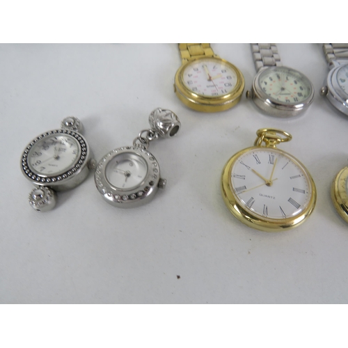 204 - SELECTION OF FOB AND NURSES WATCHES INCLUDING SEKONDA, CONSTANT etc