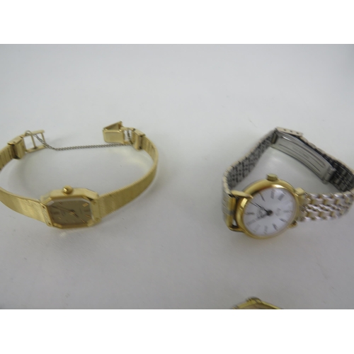 206 - 8 x ROTARTY QUARTZ WATCHES AND ONE BRACELET INCLUDING GOLD AND SILVER TONE