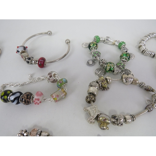 209 - SELECTION OF FASHION CHARM BRACELETS AND NECKLACES