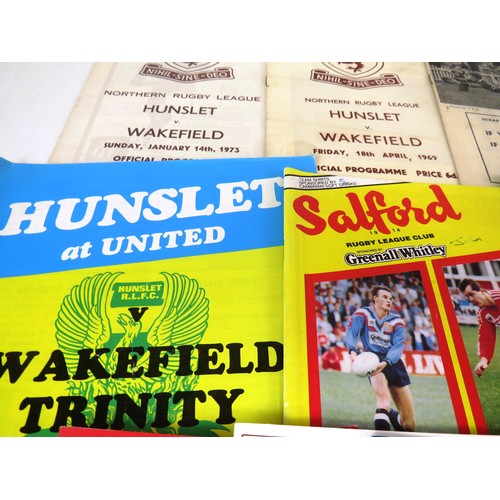 128 - 35 x WAKEFIELD TRINITY AWAY PROGRAMMES - mostly 1960's