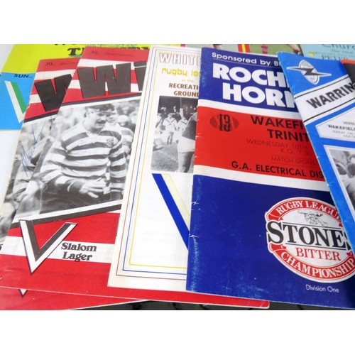 128 - 35 x WAKEFIELD TRINITY AWAY PROGRAMMES - mostly 1960's