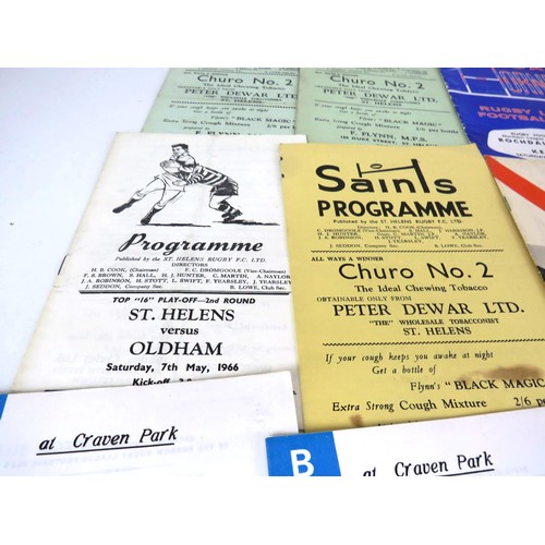 129 - 50 x 1960's RUGBY PROGRAMMES