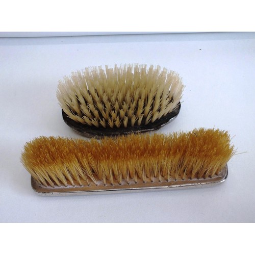 88 - 2 x SILVER BACKED CLOTHES BRUSHES