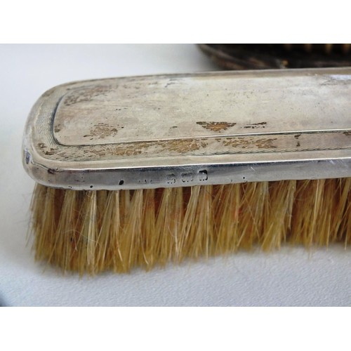 88 - 2 x SILVER BACKED CLOTHES BRUSHES