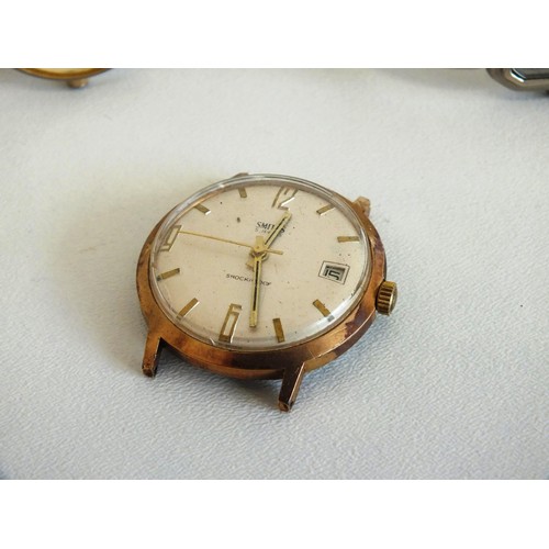 97 - 3 WATCHES INCLUDES VINTAGE MENS SMITHS DATE WATCH (NEEDS STRAP)