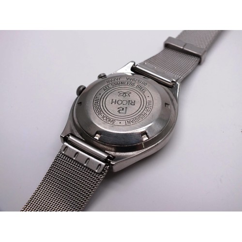 78 - BEAUTIFUL RICOH AUTO CALENDAR WATCH IN WORKING ORDER