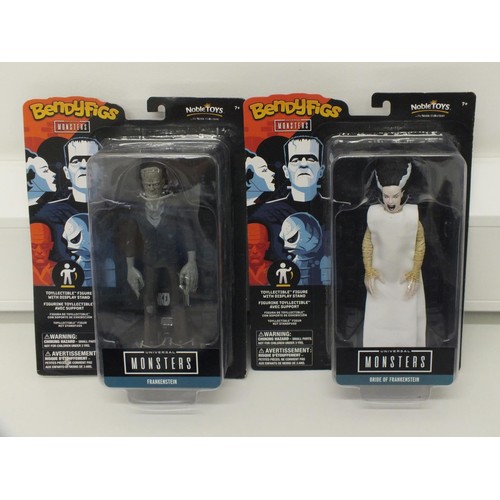 35 - 2x BENFDYFIGS UNIVERSAL MONSTERS ACTION FIGURES - FRANKENSTEIN AND BRIDE OF FRANKENSTEIN - BOTH BOXE... 