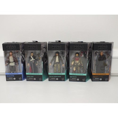 36 - 5x STAR WARS THE BLACK SERIES ACTION FIGURES TO INCLUDE OBI-WAN KENOBI, BOBA FETT ETC - ALL BOXED AS... 