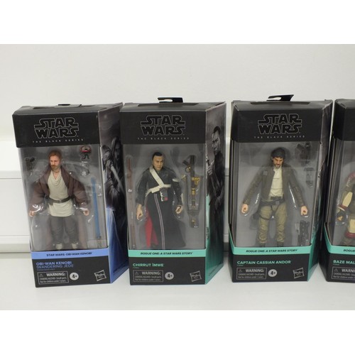 36 - 5x STAR WARS THE BLACK SERIES ACTION FIGURES TO INCLUDE OBI-WAN KENOBI, BOBA FETT ETC - ALL BOXED AS... 