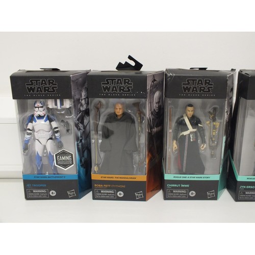 37 - 5x STAR WARS THE BLACK SERIES ACTION FIGURES TO INCLUDE OBI-WAN KENOBI, BOBA FETT ETC - ALL BOXED AS... 