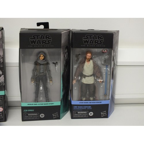 37 - 5x STAR WARS THE BLACK SERIES ACTION FIGURES TO INCLUDE OBI-WAN KENOBI, BOBA FETT ETC - ALL BOXED AS... 