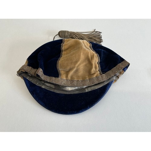 106 - 1926-27 NOTTS, LINCS & DERBY RUGBY UNION VELVET CAP - R.W.FORSYTH Ltd ATHLETIC CLOTH CUTTERS EDINBUR... 