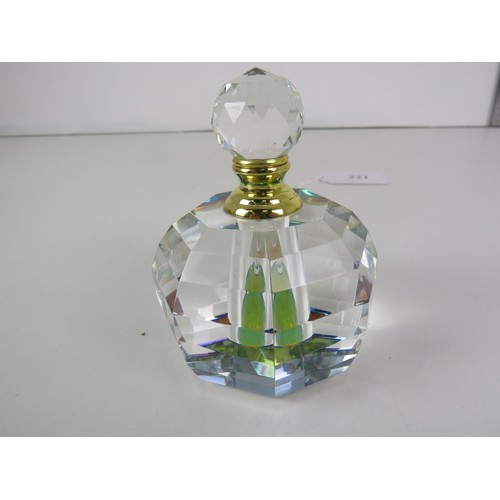 221 - ART DECO CUT CRYSTAL PERFUME BOTTLE