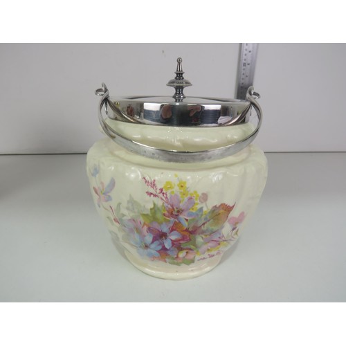 152 - TAYLOR TUNNICLIFFLE BISCUIT BARREL AND ART DECO BISCUIT BARREL